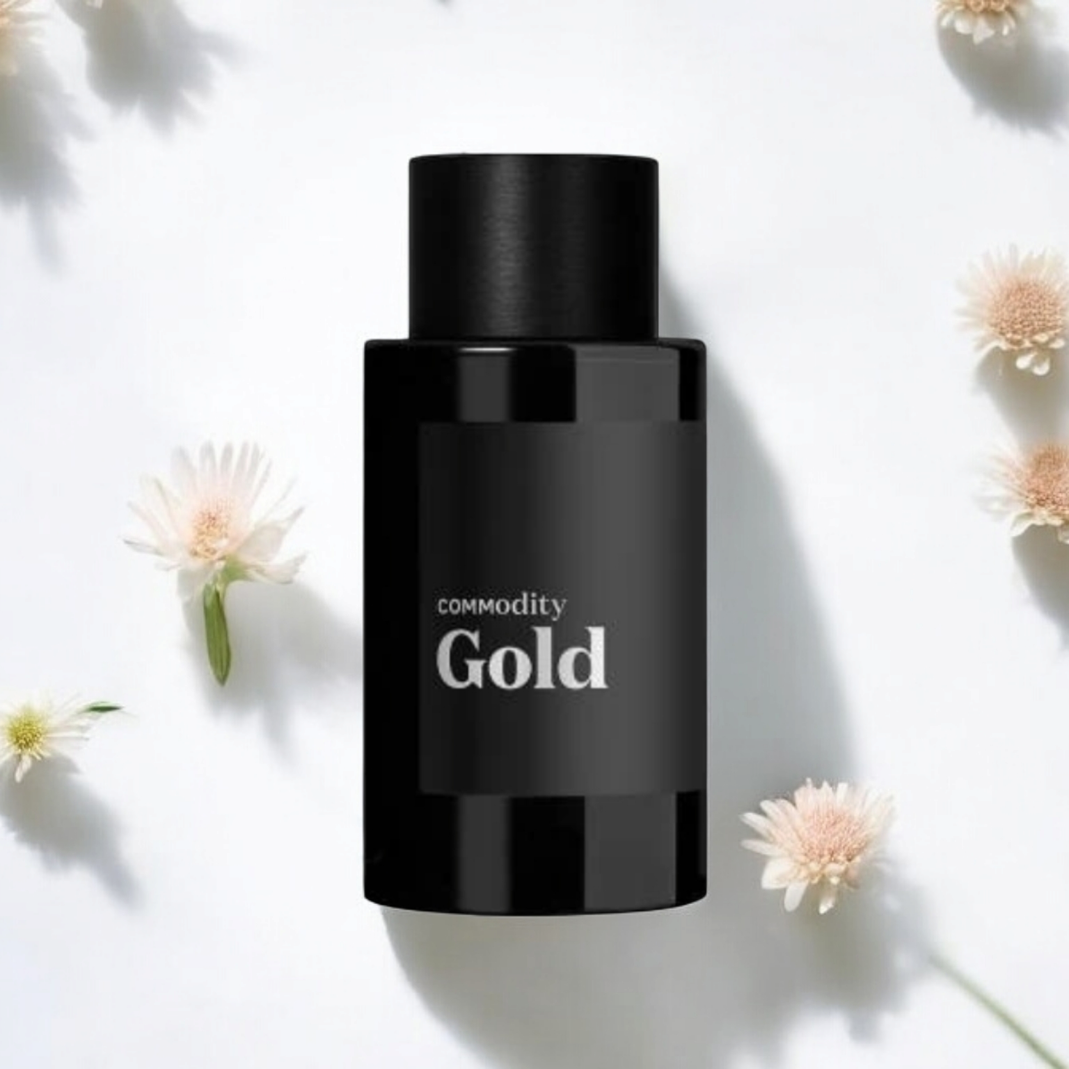 Commodity Gold Expressive perfume fragrance samples in 1ml, 2ml, and 5ml sizes, offering a luxurious and versatile scent experience.