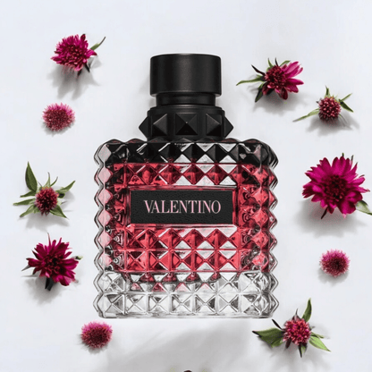 Donna Born in Roma Intense Valentino perfume fragrance samples in 1ml, 2ml, and 5ml sizes, offering a luxurious and versatile scent experience.