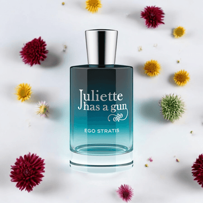 Juliette Has A Gun Ego Stratis perfume fragrance samples in 1ml, 2ml, and 5ml sizes, offering a luxurious and versatile scent experience.