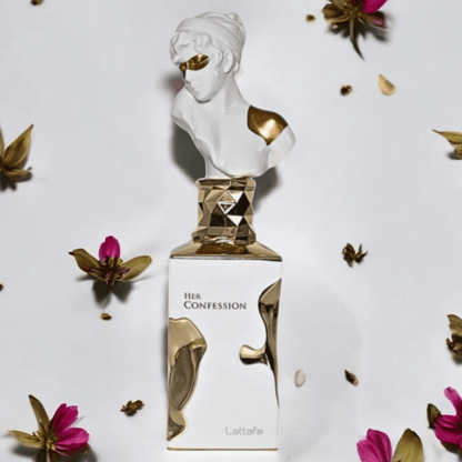 Lattafa Her Confession perfume fragrance samples in 1ml, 2ml, and 5ml sizes, offering a luxurious and versatile scent experience.