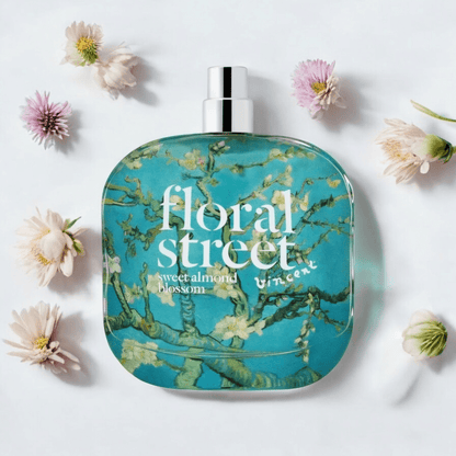 Sweet Almond Blossom Floral Street perfume fragrance samples in 1ml, 2ml, and 5ml sizes, offering a luxurious and versatile scent experience.